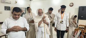 Along with having the darshan of Gurudevshri Gunaratna Surishwarji Maharaj, Union Minister Shri C. R. Patil was very impressed after getting information about the work of our organization.