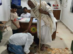 Along with having the darshan of Gurudevshri Gunaratna Surishwarji Maharaj, Union Minister Shri C. R. Patil was very impressed after getting information about the work of our organization.