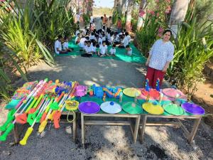 Samprat Institute, the Lieutenant Colonel celebrated Holi with disabled orphans, making the festival inspiring.