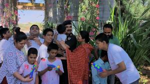 Samprat Institute, the Lieutenant Colonel celebrated Holi with disabled orphans, making the festival inspiring.