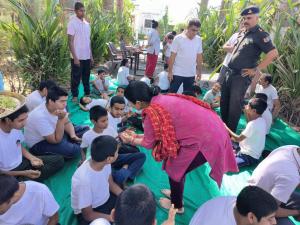 Samprat Institute, the Lieutenant Colonel celebrated Holi with disabled orphans, making the festival inspiring.