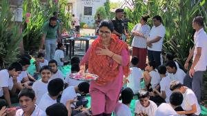 Samprat Institute, the Lieutenant Colonel celebrated Holi with disabled orphans, making the festival inspiring.